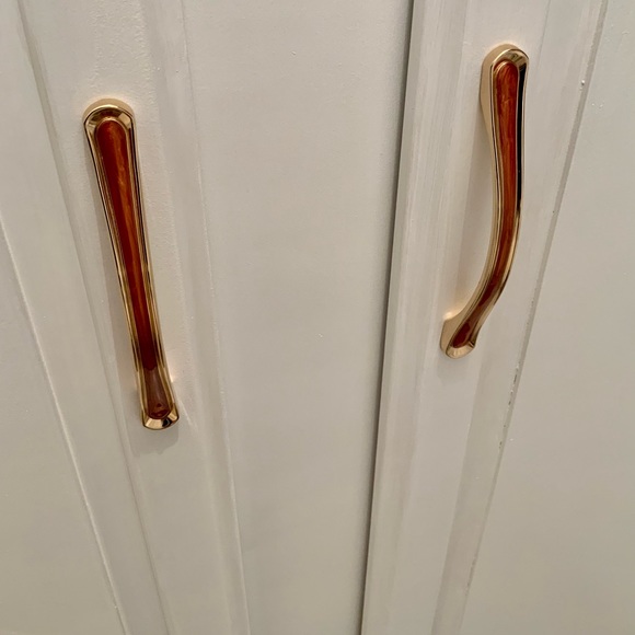 Two Brass  Door  Handles with screws brand new 5 inch between screw holes - - Picture 5 of 5